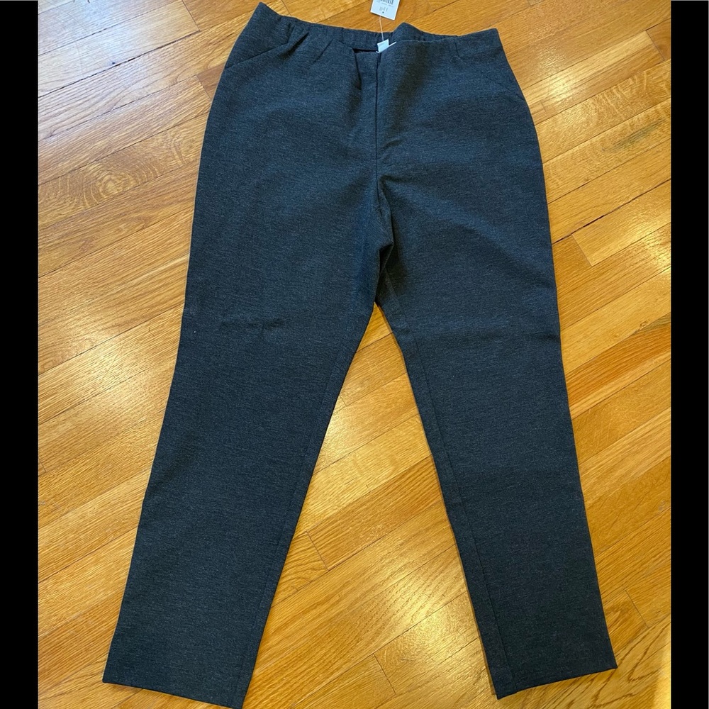 J Jill flattering dark charcoal pants, smart & tapered, tags on